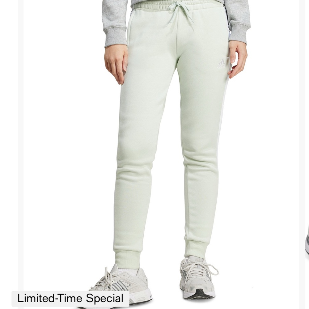 New Women’s 3-Stripe Cotton Fleece Sweatpant Jogger